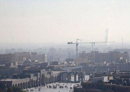 آلودگی هوا  و وضعیت هشدار در ۴ منطقه از شهر مشهد