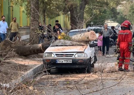 انجام ۱۱۲ ماموریت توسط آتش‌نشانان در تندباد یک شنبه مشهد