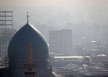 چنبره آلودگی بر هوای کلانشهر مشهد