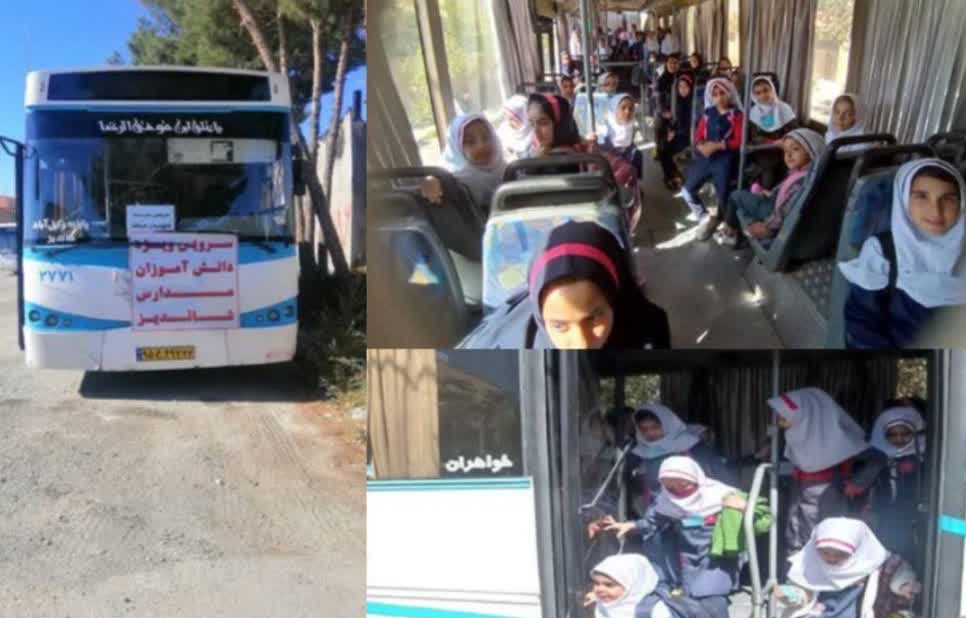 جابجایی روزانه بیش از هزار دانش‌آموز با ناوگان حمل‌ونقل عمومی شهرداری شاندیز