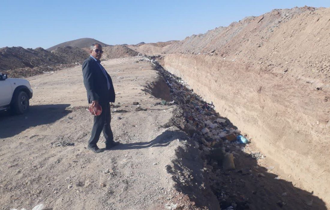 احداث ترانشه جدید دفن زباله در گناباد