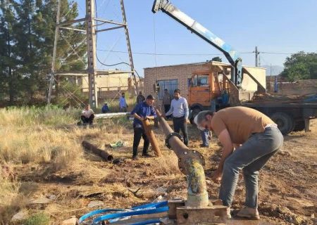 تجهیز و وارد مدار شدن چاه آب شرب جدید در روستای خرم‌آباد شهرستان تربت‌جام