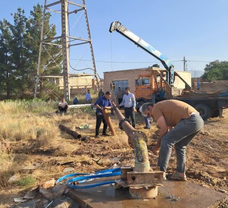 تجهیز و وارد مدار شدن چاه آب شرب جدید در روستای خرم‌آباد شهرستان تربت‌جام